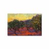 Vincent Van Gogh olajfák dekoratív vászonfestmény, 45 x 70 cm | 100% velúr vászon, 100% fa keret (3 cm vastag) | Elegáns művészet lakberendezéshez