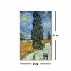 Van Gogh dekoratív vászonfestmény, 45 x 70 cm, 100% velúr vászon, 100% fa keret (3 cm vastag) | Elegáns művészet otthoni és irodai dekorációhoz
