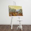 Van Gogh olajfák 1889 dekoratív vászonfestmény, 45 x 70 cm, 100% velúr vászon, 100% fa keret (3 cm vastag) | Elegáns művészet lakberendezéshez