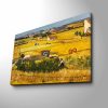 Vincent Van Gogh "The Harvest" dekoratív vászonfestmény, 45 x 70 cm, 100% velúr vászon, 3 cm-es fakeret | Elegáns művészet otthoni és irodai dekorációhoz