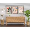 Elegáns dekoratív keretes MDF festmények (3 db), 38 x 53 cm | 100% MDF és fa keret, 22 mm vastag | Tökéletes a lakberendezés és a művészet szerelmeseinek