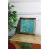 Elegáns dekoratív keretes festmény, 100% kő, 26 x 26 cm | Erős 100% fa keret (2,5 cm vastag) | UV-nyomtatott műalkotás stílusos lakberendezéshez