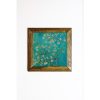 Elegáns dekoratív keretes festmény, 100% kő, 26 x 26 cm | Erős 100% fa keret (2,5 cm vastag) | UV-nyomtatott műalkotás stílusos lakberendezéshez