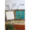 Elegáns dekoratív keretes festmény, 100% kő, 26 x 26 cm | Erős 100% fa keret (2,5 cm vastag) | UV-nyomtatott műalkotás stílusos lakberendezéshez