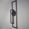 Stílusos fekete dekoratív fém falkiegészítő, 32 x 85 cm | 100% acél, 1,5 mm vastagság | Könnyű és tartós, tökéletes a modern dekorációhoz