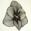 Elegáns fekete dekoratív fém falióra, 49 x 49 cm | 100% acél (1,5 mm) | Csendes mechanizmus a békés életterekért | Könnyű 0,8 kg