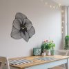 Elegáns fekete dekoratív fém falióra, 70 x 70 cm | 100% acél, 1,5 mm vastag | Csendes mechanizmus, könnyű 1,7 kg | Tökéletes otthoni és irodai dekorációhoz