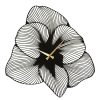 Elegáns fekete dekoratív fém falióra, 70 x 70 cm | 100% acél, 1,5 mm vastag | Csendes mechanizmus, könnyű 1,7 kg | Tökéletes otthoni és irodai dekorációhoz