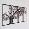 Stílusos fekete dekoratív fém fali kiegészítő, 48 x 98 cm | 100% acél, 1,2 mm vastagság | Könnyű súly 1,4 kg | Tökéletes a modern lakberendezéshez