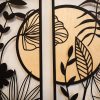 Stílusos dekoratív fém falkiegészítő, fekete-bézs, 29 x 68 cm | 100% acél, 1,2 mm vastag | Tartós és elegáns design otthoni dekorációhoz