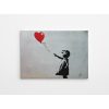 Lenyűgöző Banksy dekoratív vászonfestmény, 50 x 70 cm, 50% pamut/50% poliészter, digitális nyomtatás vászonra, 2 x 3 cm-es fakerettel keretezve, tökéletes a modern dekorációhoz