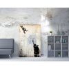 Lenyűgöző Banksy dekoratív vászonfestmény, 70 x 100 cm, 50% pamut/50% poliészter, digitális nyomtatás vászonra, 2 x 3 cm-es fakerettel keretezve, tökéletes a modern dekorációhoz