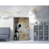 Lenyűgöző Banksy dekoratív vászonfestmény, 70 x 100 cm, 50% pamut/50% poliészter, digitális nyomtatás vászonra, 2 x 3 cm-es fakerettel keretezve, tökéletes a modern dekorációhoz