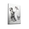 Lenyűgöző Banksy dekoratív vászonfestmény, 70 x 100 cm, 50% pamut/50% poliészter, digitális nyomtatás vászonra, 2 x 3 cm-es fakerettel keretezve, tökéletes a modern dekorációhoz