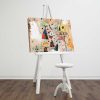 Dekoratív vászonfestmény - Joan Miró Harlekin karneválja, 45 x 70 cm, 100% velúr vászon, 100% fa keret (3 cm vastag) | Elegáns művészet lakberendezéshez