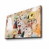 Dekoratív vászonfestmény - Joan Miró Harlekin karneválja, 45 x 70 cm, 100% velúr vászon, 100% fa keret (3 cm vastag) | Elegáns művészet lakberendezéshez