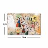 Dekoratív vászonfestmény - Joan Miró Harlekin karneválja, 45 x 70 cm, 100% velúr vászon, 100% fa keret (3 cm vastag) | Elegáns művészet lakberendezéshez