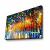 Ködös hangulat a parkban vászon Leonid Afremov festménye, 70 x 100 cm, 100% velúr vászon, 3 cm-es fakeret | Elegáns falfestmény otthoni dekorációhoz