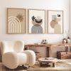 Elegáns dekoratív keretes MDF festmények (3 db), 50 x 35 cm | 100% MDF és tömörfa keret, 2 cm vastag | Tökéletes a lakberendezés és a művészet szerelmeseinek