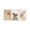 Elegáns dekoratív keretes MDF festmények (3 db), 50 x 35 cm | 100% MDF és tömörfa keret, 2 cm vastag | Tökéletes a lakberendezés és a művészet szerelmeseinek