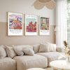 Elegáns dekoratív keretes MDF festmények (3 db), 50 x 35 cm | 100% MDF és tömörfa keret, 2 cm vastag | Tökéletes a lakberendezés és a művészet szerelmeseinek