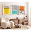 Elegáns dekoratív keretes MDF festmények (3 db), 50 x 70 cm | 100% MDF és tömörfa keret, 2,5 cm vastag | Tökéletes a lakberendezés és a művészet szerelmeseinek