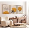 Elegáns dekoratív keretes MDF festmények (3 db), 50 x 70 cm | 100% MDF és tömörfa keret, 2,5 cm vastag | Tökéletes a lakberendezés és a művészet szerelmeseinek