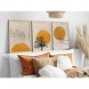 Elegáns dekoratív keretes MDF festmények (3 db), 50 x 70 cm | 100% MDF és tömörfa keret, 2,5 cm vastag | Tökéletes a lakberendezés és a művészet szerelmeseinek