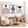 Elegáns dekoratív keretes MDF festmények (3 db), 50 x 70 cm | 100% MDF és tömörfa keret, 2,5 cm vastag | Tökéletes a lakberendezés és a művészet szerelmeseinek