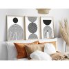 Elegáns dekoratív keretes MDF festmények (3 db), 50 x 70 cm | 100% MDF és tömörfa keret, 2,5 cm vastag | Tökéletes a lakberendezés és a művészet szerelmeseinek
