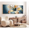 Elegáns dekoratív keretes MDF festmények (3 db), 50 x 70 cm | 100% MDF és tömörfa keret, 2,5 cm vastag | Tökéletes a lakberendezés és a művészet szerelmeseinek