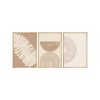 Elegáns dekoratív keretes MDF festmények (3 db), 50 x 70 cm | 100% MDF és tömörfa keret, 2 cm vastag | Tökéletes a lakberendezés és a művészet szerelmeseinek