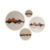 Elegáns dekoratív keretes MDF festmények (4 db) | 100% tömör fa, 1,5 cm vastag | Méretek: 45x45, 36x36, 27x27, 18x18 cm | Tökéletes otthoni dekorációhoz