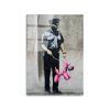Banksy dekoratív edzett üvegfestménye, 45 x 65 cm | 100% edzett üveg, 4 mm vastag | Stílusos falfestmény modern otthonokba és irodákba