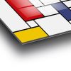 Piet Mondrian dekoratív edzett üvegfestménye, 70 x 100 cm, 100% edzett üveg (4 mm) | Élénk vörös, kék és sárga | Modern dekorációhoz tökéletes