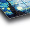 Van Gogh Starry Night edzett üvegfestmény, 70 x 100 cm | 100% edzett üveg (4 mm) | Elegáns falfestmény otthoni és irodai dekorációhoz