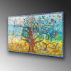 Lenyűgöző edzett üvegfestmény - Gustav Klimt életfa, 70 x 100 cm, 100% edzett üveg (4 mm) | Elegáns falfestmény otthoni és irodai dekorációhoz