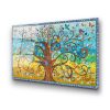 Lenyűgöző edzett üvegfestmény - Gustav Klimt életfa, 70 x 100 cm, 100% edzett üveg (4 mm) | Elegáns falfestmény otthoni és irodai dekorációhoz