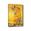 Elegáns Gustav Klimt dekoratív vászonfestmény, 50 x 70 cm | 100% vászon, 100% fa keret (3 cm vastag) | Tökéletes a lakberendezés és a művészet szerelmeseinek