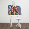 Wassily Kandinsky dekoratív vászonfestménye, 45 x 70 cm, 100% velúr vászon, 100% fa keret (3 cm vastag) | Elegáns művészet otthoni és irodai dekorációhoz