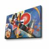 Wassily Kandinsky dekoratív vászonfestménye, 45 x 70 cm, 100% velúr vászon, 100% fa keret (3 cm vastag) | Elegáns művészet otthoni és irodai dekorációhoz