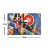 Wassily Kandinsky dekoratív vászonfestménye, 45 x 70 cm, 100% velúr vászon, 100% fa keret (3 cm vastag) | Elegáns művészet otthoni és irodai dekorációhoz