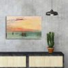 Joseph Turner dekoratív vászonfestmény, „Velence látta Fusina” | 45 x 70 cm | 100% velúr vászon, 100% fa keret (3 cm vastag) | Elegáns fali művészet