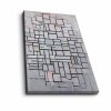 Piet Mondrian dekoratív vászonfestménye, 'Composition 6' (45 x 70 cm) | 100% velúr vászon, 100% fa keret (3 cm) | Elegáns művészet modern terekhez