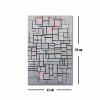 Piet Mondrian dekoratív vászonfestménye, 'Composition 6' (45 x 70 cm) | 100% velúr vászon, 100% fa keret (3 cm) | Elegáns művészet modern terekhez