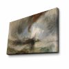 Joseph Mallord elegáns dekoratív vászonfestménye, „Hóvihar” | 45 x 70 cm | 100% velúr vászon, 100% fa keret (3 cm vastag) | Tökéletes otthoni dekorációhoz