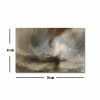Joseph Mallord elegáns dekoratív vászonfestménye, „Hóvihar” | 45 x 70 cm | 100% velúr vászon, 100% fa keret (3 cm vastag) | Tökéletes otthoni dekorációhoz
