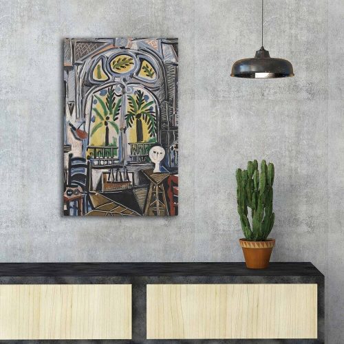 Pablo Picasso dekoratív vászonfestménye, 45 x 70 cm, 100% velúr vászon, 3 cm-es fakeret | Elegáns művészet otthoni és irodai dekorációhoz