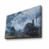 Claude Monet dekoratív vászonfestmény, "A normandiai vonat érkezése" | 70 x 100 cm | 100% velúr vászon, 100% fa keret (3 cm) | Elegáns fali művészet