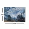 Claude Monet dekoratív vászonfestmény, "A normandiai vonat érkezése" | 70 x 100 cm | 100% velúr vászon, 100% fa keret (3 cm) | Elegáns fali művészet